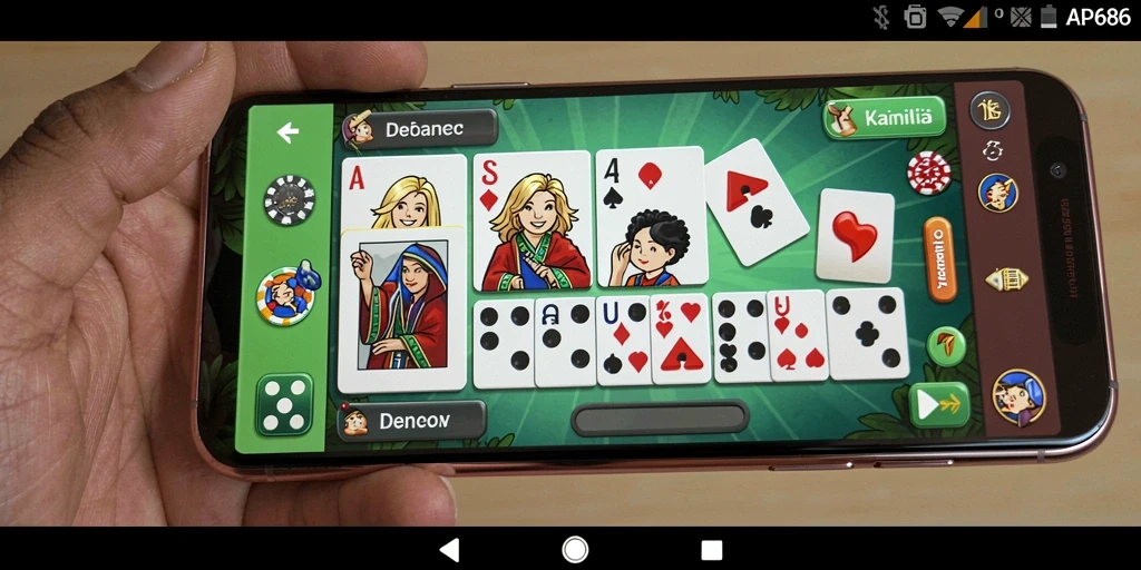 Tampilan menarik gameplay domino AP686 yang seru.