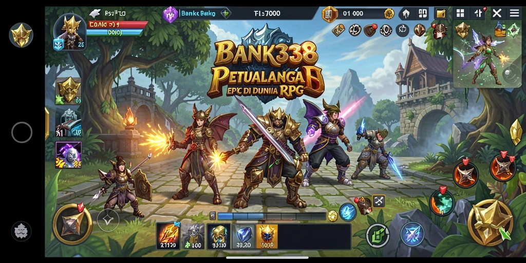 Tangkapan layar gameplay BANK338 menunjukkan aksi seru dalam dunia RPG yang menakjubkan.