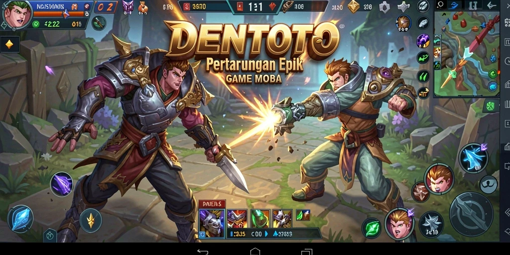 Tampilan aksi hebat dalam pertandingan DENTOTO yang mendebarkan.