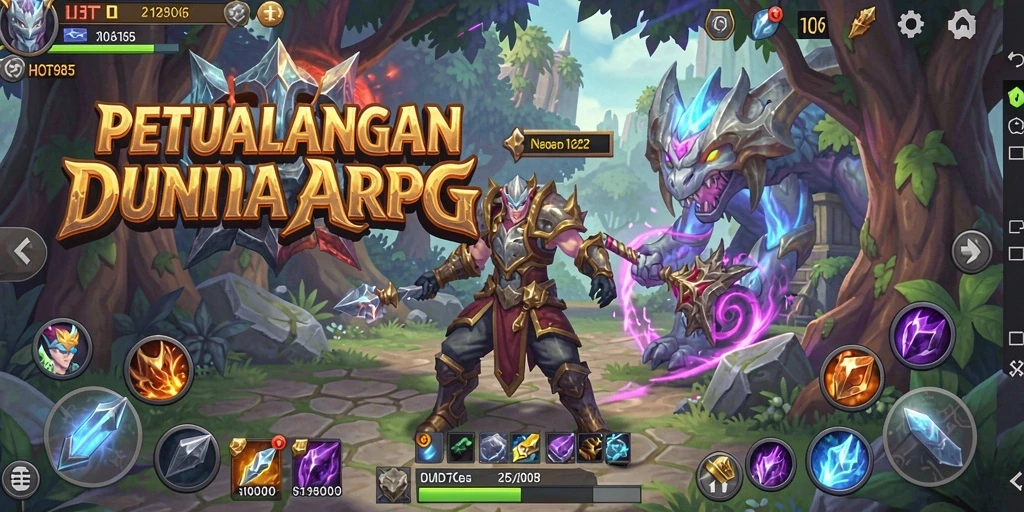 Tangkapan layar menunjukkan pertarungan mendebarkan dalam gameplay ARPG.