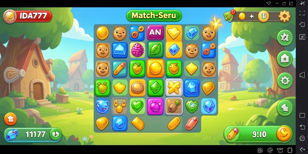 Tampilan gameplay seru dari IDA777 dalam aksi Match-3.