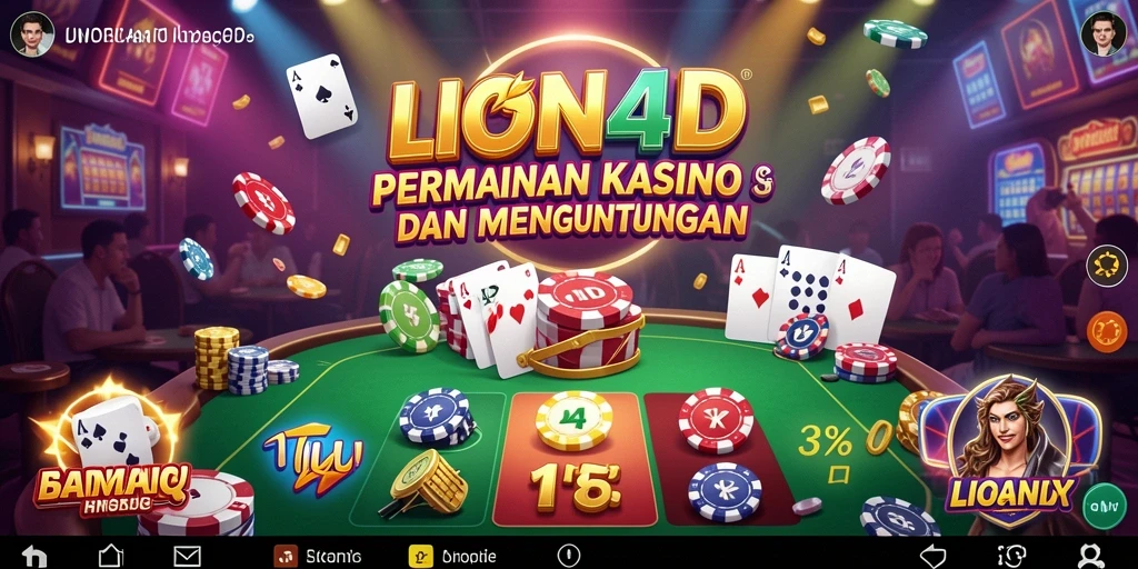 Screenshot gameplay kasino yang seru di LION4D.