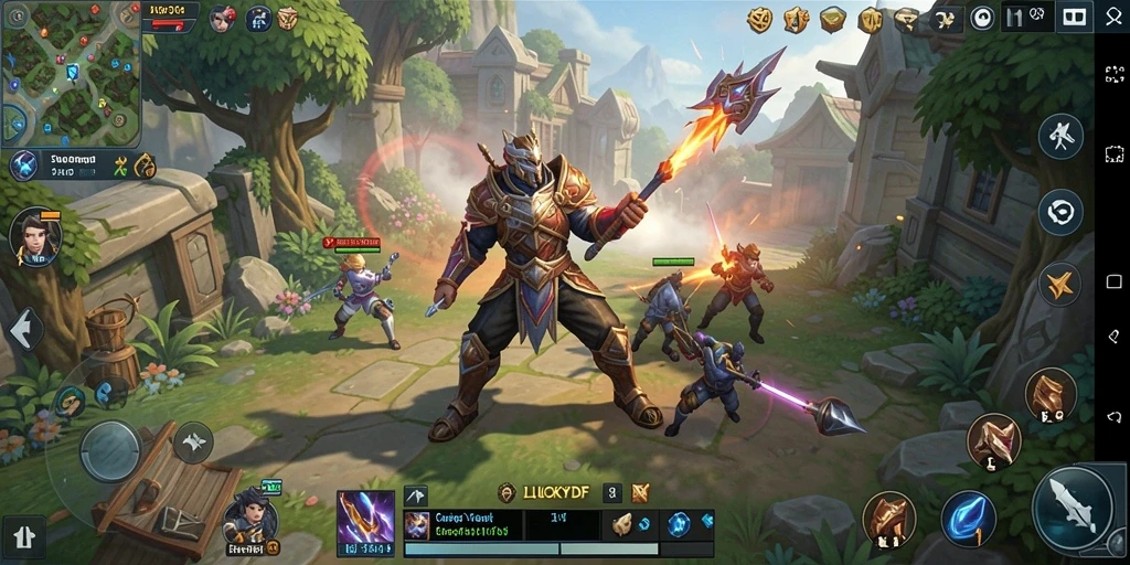 Tampilan menarik dari gameplay SLG LUCKYDF dengan strategi dan taktik.
