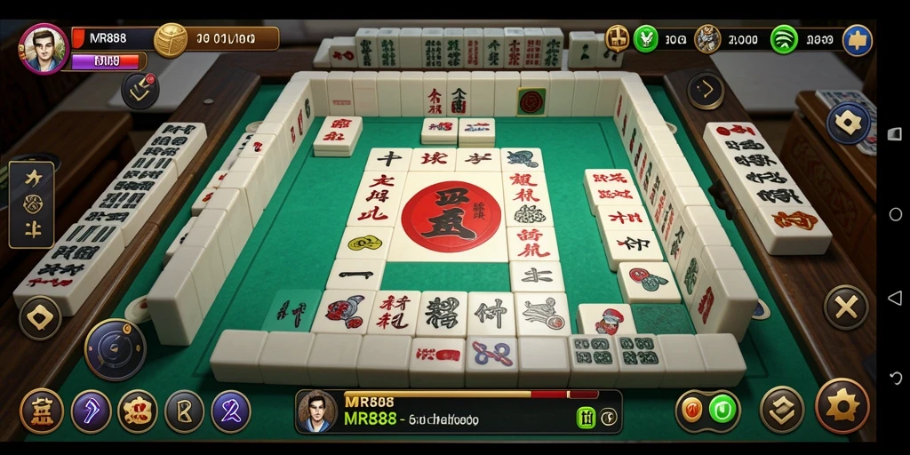 Tampilan gameplay Mahjong yang mendebarkan dalam MR888.